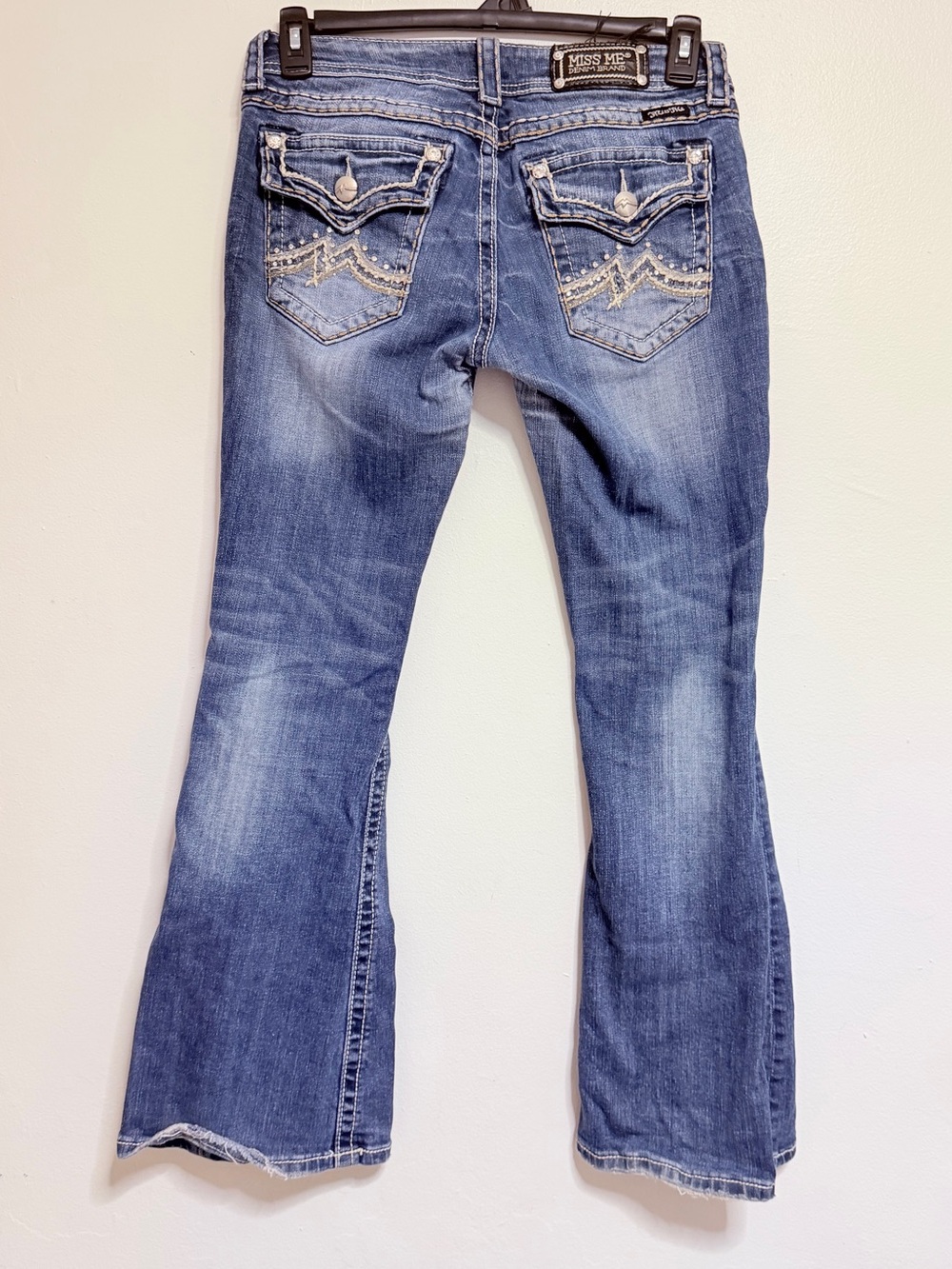 Miss Me Blue Flare Jeans with Embellished Back Pockets size 29